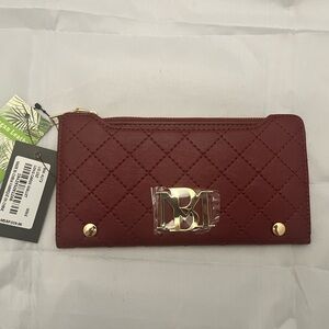 Elegant Burgundy Quilted Wallet ( Badgley mishka